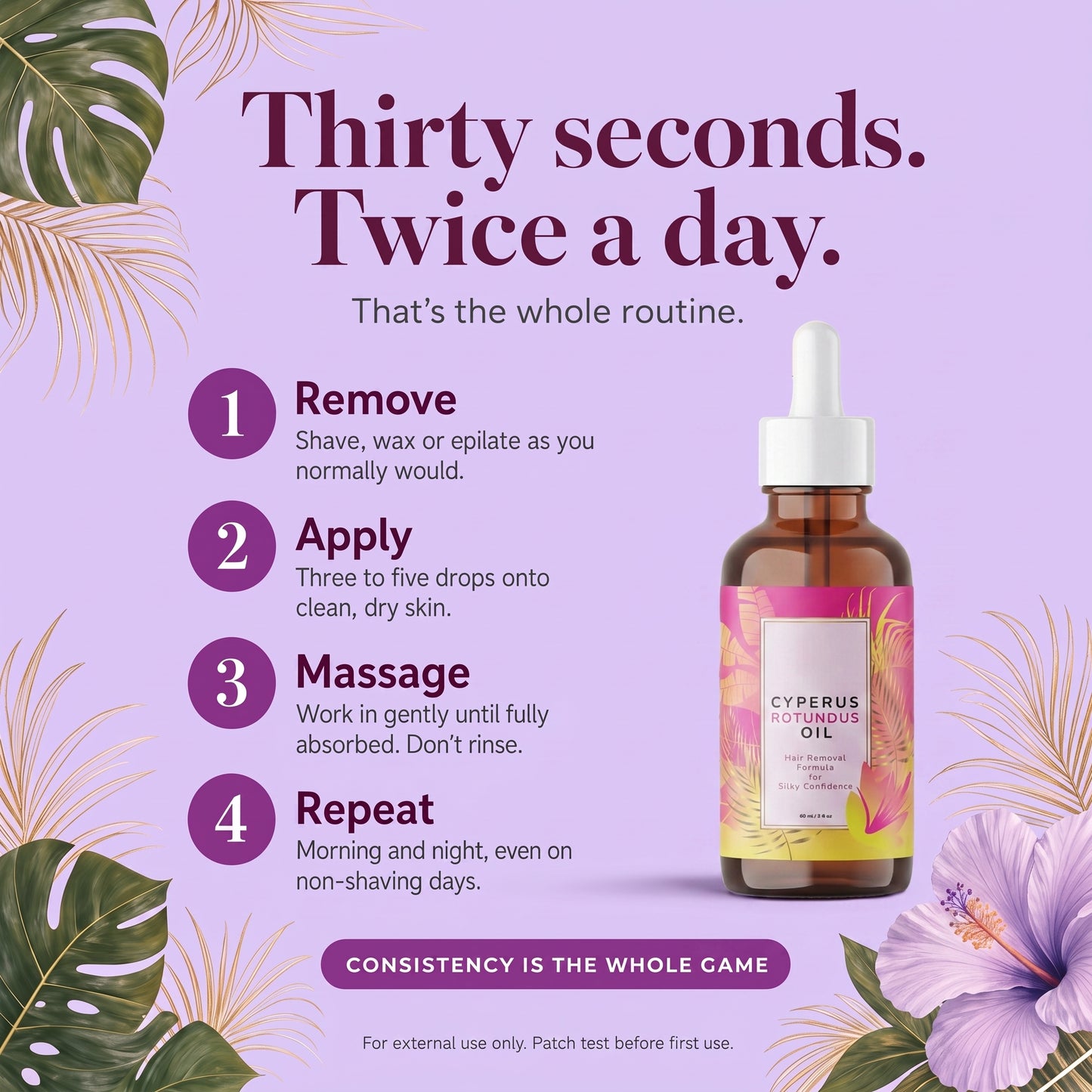 Cyperus Rotundus Oil Hair Reduction Formula