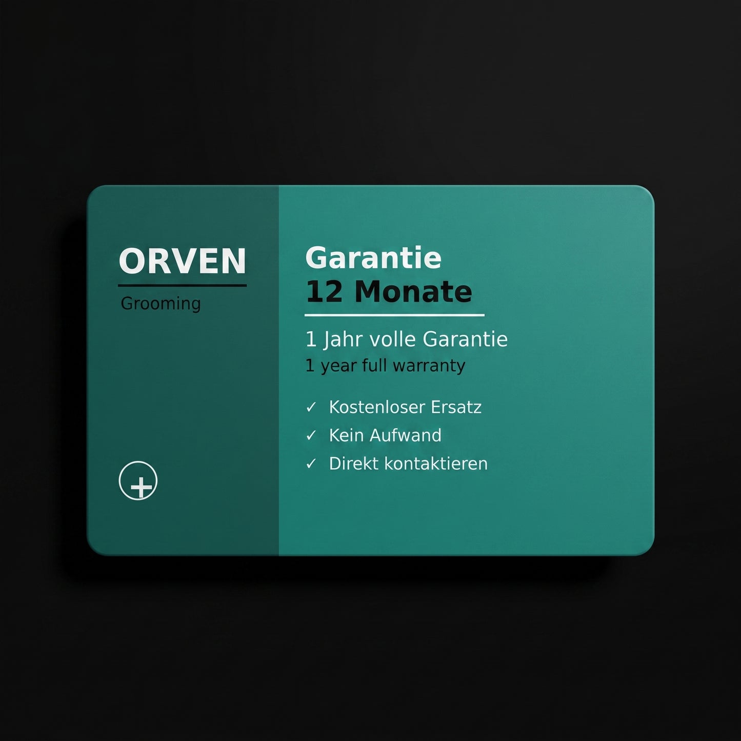 12 Months Warranty Card