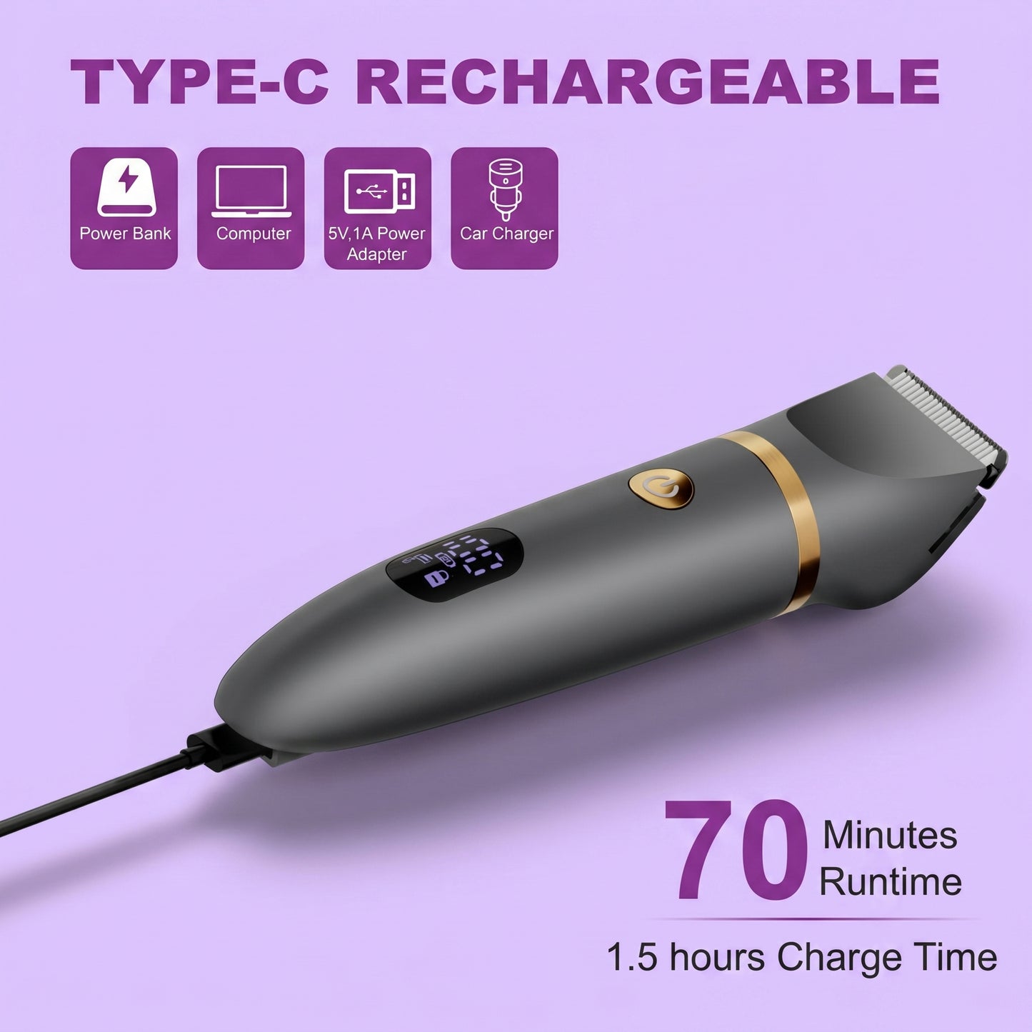 Anti-Nick Body & Ball Trimmer - Safe Ceramic Blade Groomer for Men