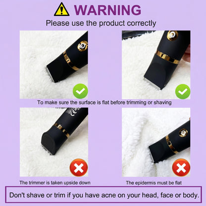 Anti-Nick Body & Ball Trimmer - Safe Ceramic Blade Groomer for Men